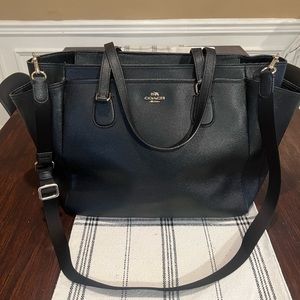 Leather coach diaper bag authentic